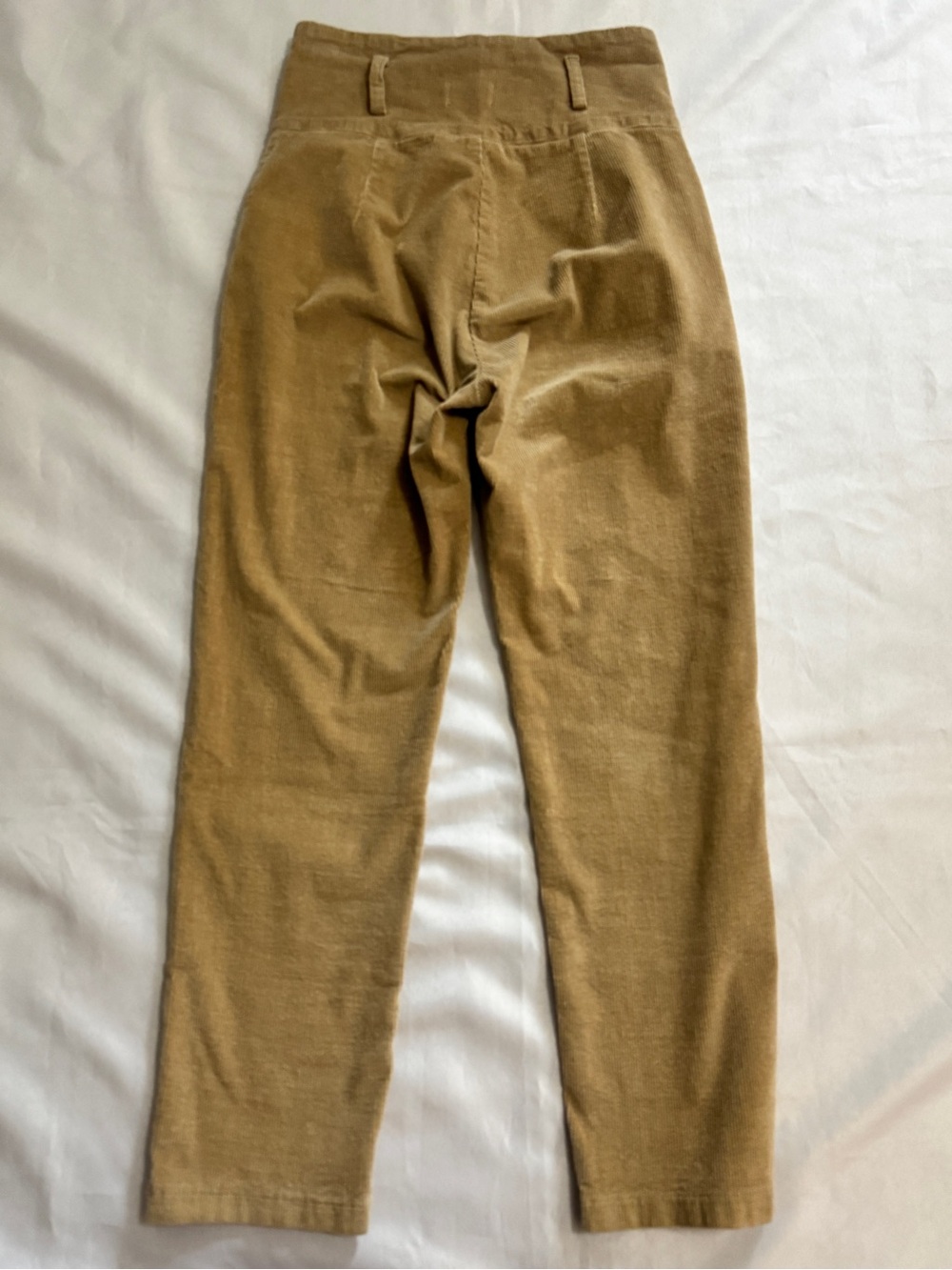 POL High Waisted Corduroy Straight Leg Pants medium retro feminine tan EUC - Picture 2 of 5
